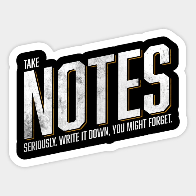 Take Notes Sticker by WinterWolfDesign